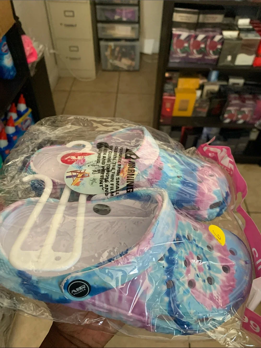 Kids Tie-Dye Slip-On Clogs - Blue & Pink for Girls